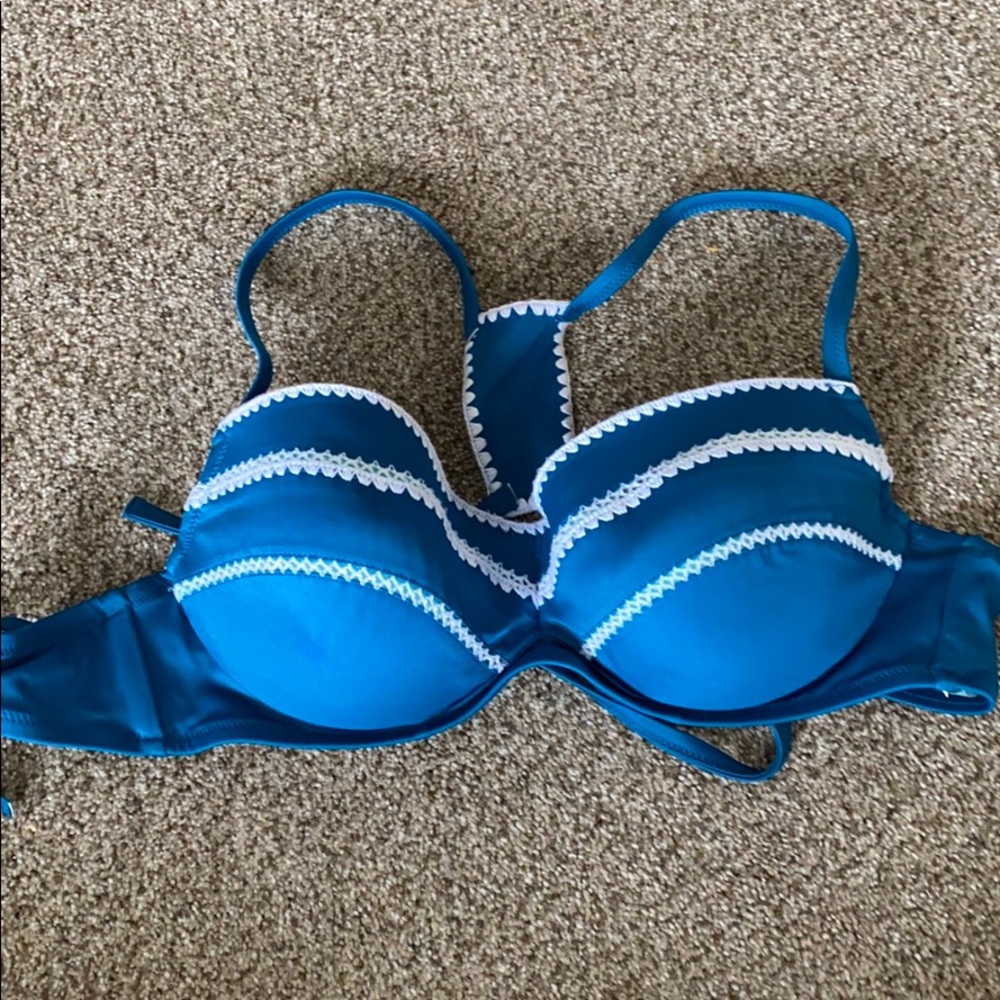 Blue Bikini Swim Top